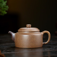 jiyang 吉羊 宜兴柴烧窑变紫砂壶纯手工茶壶功夫茶具 原矿翡翠金砂德韵 翡翠金砂 160ml