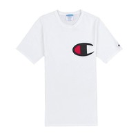 Champion 美版CHAMPION冠军T恤女夏大C标刺绣字母logo短袖life高端线集C