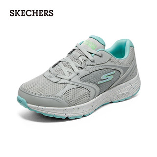 斯凯奇（Skechers）女鞋冬季保暖运动鞋专业跑步鞋软底减震轻便休闲鞋鞋128285 灰色/蓝色/GYBL 38.5