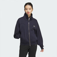 adidas 阿迪达斯 女子 LOGO FLEECE 运动夹克 JJ3567 蓝 M