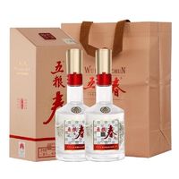 百亿补贴：WULIANGYE 五粮液 五粮春二代 45度浓香型白酒500ml*2瓶装正品保真