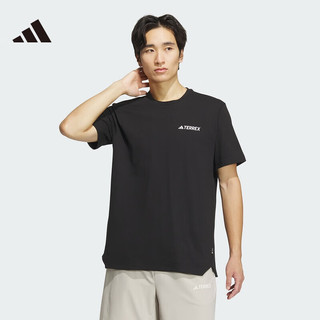 阿迪达斯 （adidas）男子 户外系列 SS GFX TEE 短袖 IW3904 A/S 黑