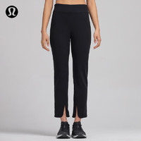 lululemon丨Sueded Terry 女士裤脚侧开口高腰长裤 *新年款 LW5GAIA 黑色 M