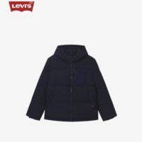 Levi's 李维斯 秋季男士简约休闲经典连帽领御寒羽绒服外套 藏蓝色 M