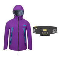URG ULTRA RUNNER GEARURG Ranger Trailer全天候越野冲锋衣徒步登山穿越滑雪 头灯+紫色 XL