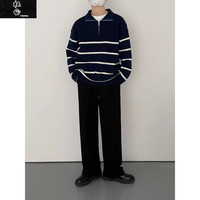 杜宙秋冬日系vintage复古软糯套头拉链针织衫毛衣男女ins慵懒风bf