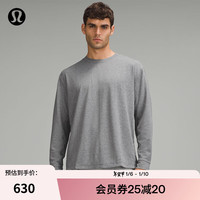 露露乐蒙lululemon丨Relaxed Fit 男士训练宽松剪裁长袖 T 恤 LM3DIFS 杂色黑 L