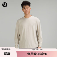 露露乐蒙lululemon丨Relaxed Fit 男士训练宽松剪裁长袖 T 恤 LM3DIFS 杂色生亚麻 XS