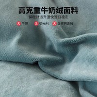 88VIP：MINISO 名创优品 Z-798 牛奶绒四件套 1.5-1.8m床单款 浅灰+米金