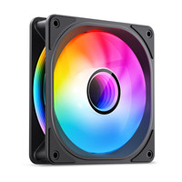 乔思伯（JONSBO）FR-606B ARGB版黑色 12CM机箱风扇（三面一体曲面千层镜光效/主板同步光效/PWM公母头）