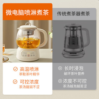 九阳养生壶迷你 煮茶壶煮茶器  316L加热盘 办公室养生壶花茶壶 喷淋醒茶 恒温烧水壶 WY152 1L