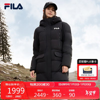 FILA 斐乐 女士长款羽绒服 连帽外套