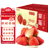 京觅 红颜奶油草莓净重1.5斤 单果20-30g 新鲜水果 源头直发