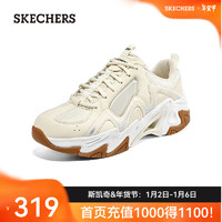 斯凯奇（Skechers）秋季款时尚绑带运动鞋跑步 894162 自然色/黑色/NTBK 41.5