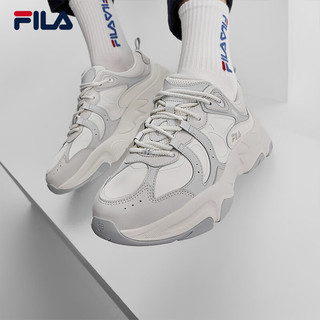 FILA 斐乐女鞋火星3复古跑步鞋2024冬季老爹鞋休闲运动鞋 满天星黄/月岩灰-BL 36