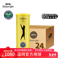 Slazenger 史莱辛格 网球整箱温网比赛3/4粒铁罐胶罐比赛用球施莱辛格豹子球筒装新货