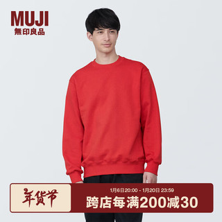 MUJI 无印良品（MUJI）男式 毛圈棉 运动衫 春款卫衣 潮流 AB1LTA4S 红色 （较浅） S （165/84A）