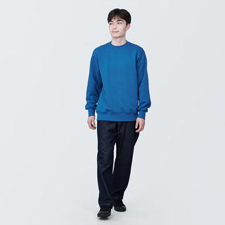 无印良品（MUJI）男式 毛圈棉 运动衫 春款卫衣 潮流 AB1LTA4S 蓝色 M （170/92A）