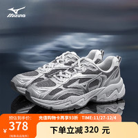 美津浓（MIZUNO）TRAINER 2K V2 男女运动鞋厚底时尚老爹鞋千禧经典复古休闲鞋 01/银色/深灰 36