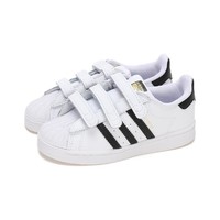 限尺码：adidas ORIGINALS SUPERSTAR CF I 儿童休闲运动鞋 EF4842 白/一号黑/金 26码