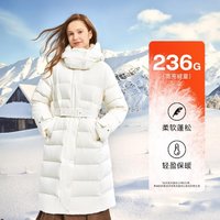 SKECHERS 斯凯奇 女士长款羽绒服可拆卸帽