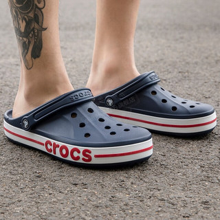 卡骆驰（crocs）洞洞鞋男女鞋 夏季户外休闲沙滩涉水鞋耐磨透气防滑拖鞋凉鞋 贝雅卡骆班/深蓝辣椒红/偏大一码 37 M4W6/内长22cm/36-37 贝雅卡骆班/深蓝色-辣椒红 M4W6/22cm/36-37