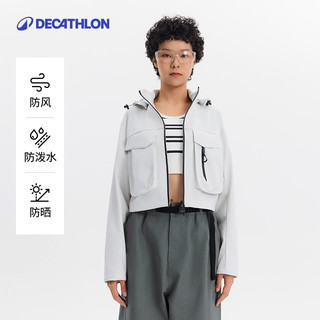 迪卡侬 DECATHLON SPW运动外套城市机能秋季女工装服防泼水短款显瘦上衣SAX1