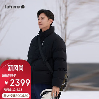 LAFUMA乐飞叶羽绒服男 2024冬季户外防泼水防风650蓬面包服 LMJU4DH64 黑色BK 180/100A（50）