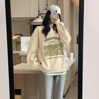 唐狮 早春圆领女款卫衣女大字母印花宽松休闲百搭卫衣外套