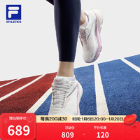 FILA 斐乐 女鞋FILA SPD CHEETAH路跑鞋2024春猎豹跑步鞋 雪白-SW 38