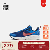 耐克（NIKE）男女童STAR RUNNER 4幼童运动鞋冬季免系鞋带DZ4491 400浅清透蓝/粘土色/山峰白/闪电蓝 28码