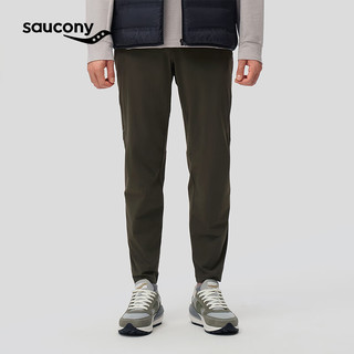 saucony 索康尼 4D四面弹男裤运动梭织长裤24年舒适弹力跑步运动裤子男 枯黄橄榄绿 2XL(185/92A)