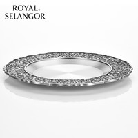 皇家雪兰莪ROYAL SELANGOR盘子木刻纹盘主题马来西亚锡器摆件