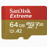 SanDisk 闪迪 Extreme 至尊极速移动系列 MicroSD存储卡（U3、V30、A2）64GB