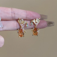 半日逅屿「许愿锦鲤」灵动锦鲤小鱼耳钉女招财好运耳环高级感耳饰 灵动锦鲤小鱼耳钉