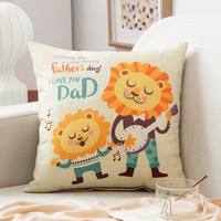 懒虫起床 LCQC 卡通抱枕 可拆洗亚麻风沙发靠垫办公室靠枕汽车载腰靠