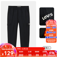 Levi's李维斯儿童加绒长裤2024冬季男童运动裤子童装 黑美人 155/61