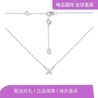 APM Monaco 新款蝴蝶项链女银白色项链设计感