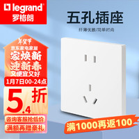 legrand 罗格朗 逸景 10A五孔插座 陶瓷白