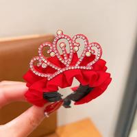 抹茶树 水钻皇冠红色发扣 边夹 8560818