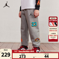 NIKE JORDAN 耐克AJ童装男童长裤2024春秋舒适毛圈休闲儿童新年裤子 岩层灰 130/56(7)