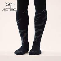 ARC'TERYX始祖鸟 MERINO WOOL GROTTO SKI SOCK 男女同款 袜子 Black/Graphite/黑色/灰黑色 L