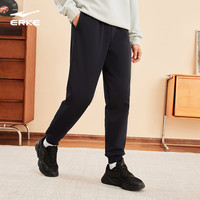 鸿星尔克加绒运动裤男裤2024冬季束脚裤男休闲卫裤长裤子男