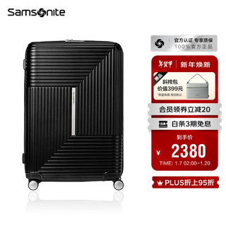 新秀丽（Samsonite）行李箱28英寸拉杆箱可扩容旅行箱包HK6黑色密码托运箱