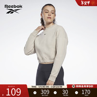 Reebok锐步女子COTTON户外休闲运动训练舒适百搭套头卫衣 H49091 S A/S