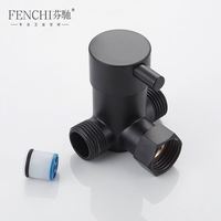 FENCHI 芬驰 全铜冷热混水阀三通二进一出分水器小厨宝热水器切换器恒温阀 P款三外丝(关水)