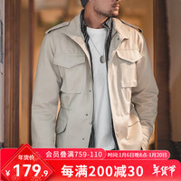 马登工装 美式复古65野战夹克阿美咔叽中长款宽松战术休闲外套男