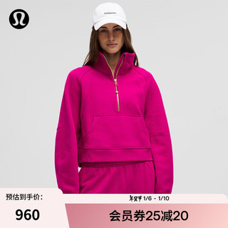 lululemon丨Scuba 女士超宽松款烟囱领卫衣 LW3IFSS 成熟树莓/金 线上专售 S /M S/M