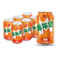 pepsi 百事 MIRINARA 美年达 橙味碳酸饮料 330ml*6听