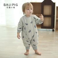 婴儿夹棉连体衣冬季加厚保暖棉袄新生儿棉服哈衣初生宝宝秋冬衣服